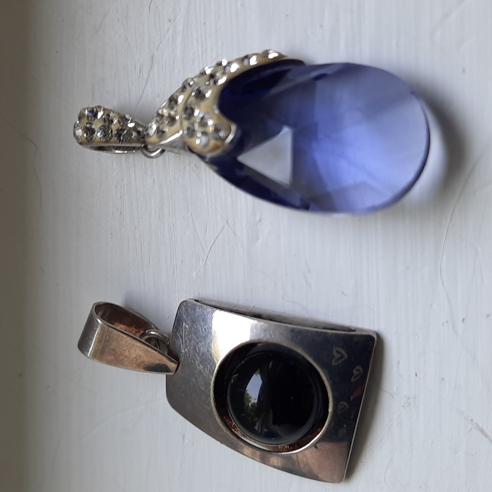 2 Sterling Silver 925 One Has White Gold Top